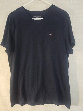 Men's Tommy Hilfiger Embroidered Flag Logo Sleep Shirt- Navy Blue - Size Large